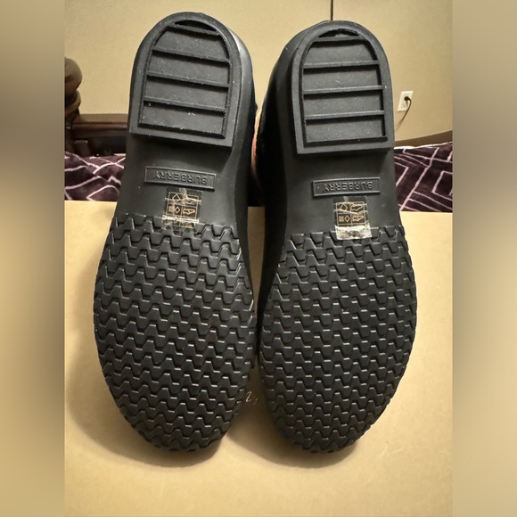 BURBERRY SIMEON BLACK RUBBER BEIGE CHECK LOGO KNEE HIGH RAIN BOOTS US 8 EU 38 - Picture 4 of 5